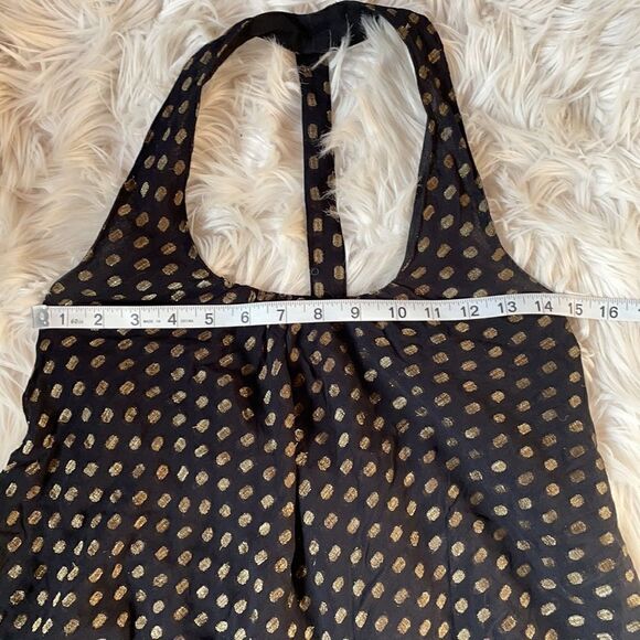 Anthropologie “Staring at Stars” Black & Metallic Racerback (Small) - Picture 8 of 16